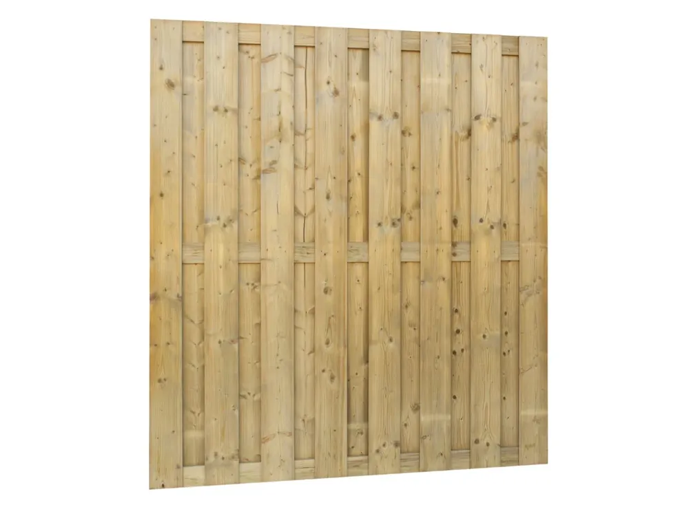 Vuren Schutting 18-planks Geschaafd Groen Geïmpregneerd 200 x 180 cm Beste Prijs